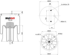 BLACKTECH RML75132CP - FUELLE BLACKTECH SAF 4022NP06-2626V